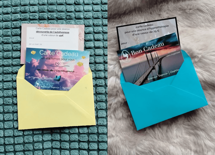 Photo des cartes cadeaux